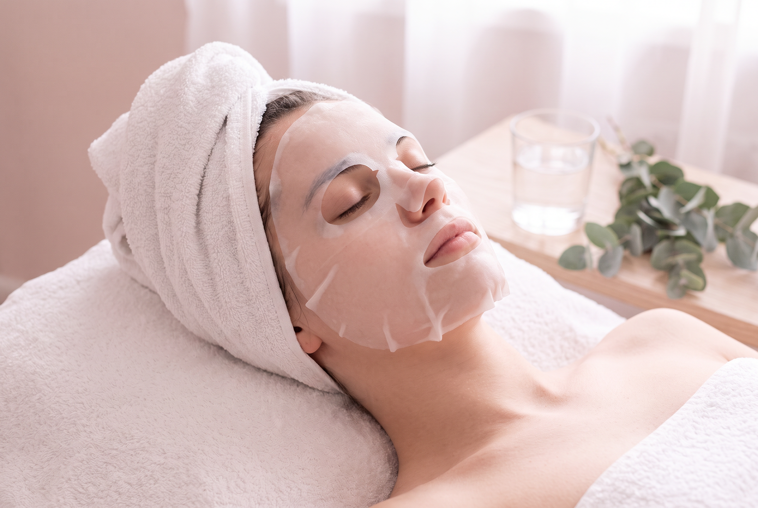 Tersella Lift · mascarilla de colágeno aplicada