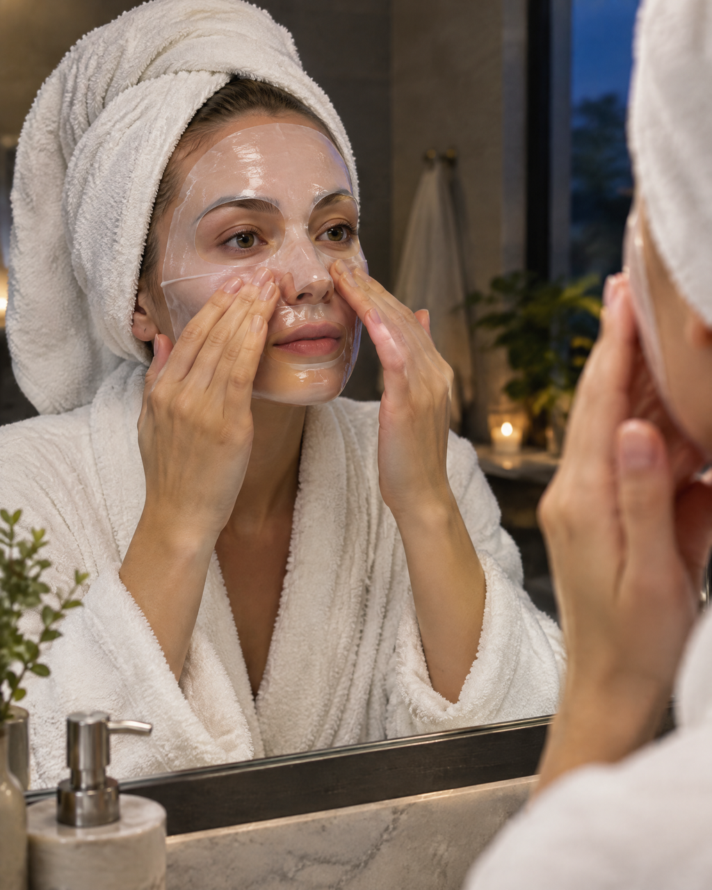 Aplicación de la mascarilla bio-colágeno